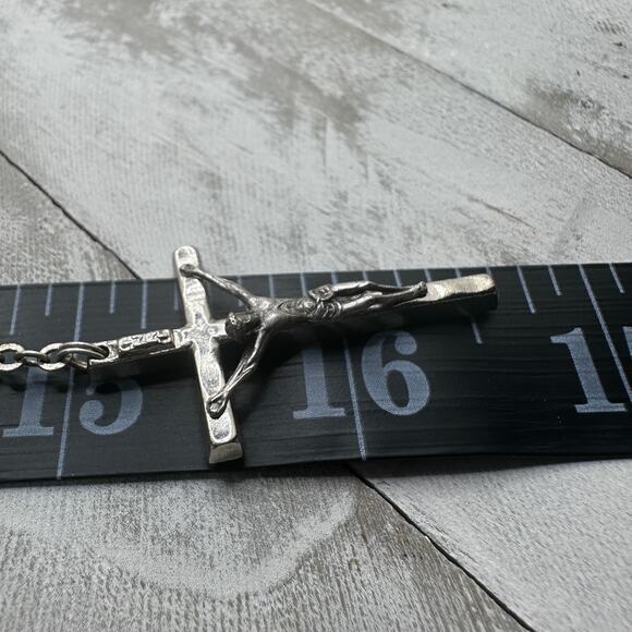 Vintage Italian Glass Bead Rosary, Italy Catholic Prayer Beads, Crucifix - Picture 8 of 9